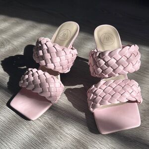 Pink Braided Women's Sandals